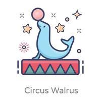 circus walrus prestaties vector