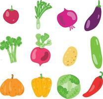 groenten en fruit vectoren pak