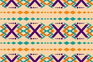 meetkundig etnisch oosters ikat traditioneel patroon ontwerp voor achtergrond, tapijt, behang, kleding, wrap, batik, kleding stof, borduurwerk stijl vector illustratie