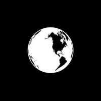 wereld kaart Aan wereldbol silhouet voor voor icoon, symbool, app, website, pictogram, logo type, kunst illustratie of grafisch ontwerp element. vector illustratie
