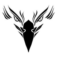 een tribal ontwerp van een adelaar in zwart kleur. perfect voor tatoeages, stickers, sociaal media elementen, advertenties, websites. vector