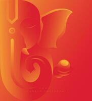 gelukkig ganesh chaturthi festival groet achtergrond sjabloon vector illustratie