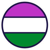 genderqueer lgbt trots vlag feestelijk cirkel insigne vector