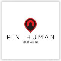 abstract pin mensen logo premie elegant sjabloon vector eps 10