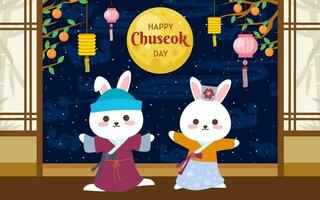 gelukkige chuseok dag achtergrond vector