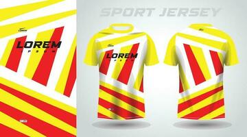 rood geel overhemd voetbal Amerikaans voetbal sport Jersey sjabloon ontwerp mockup vector