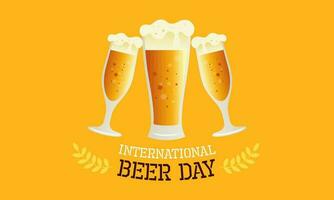 vlak ontwerp achtergrond vieren Internationale bier dag festival vector