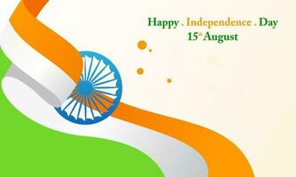 gelukkig 15e van augustus, vieren Indië onafhankelijkheid dag banier achtergrond vector