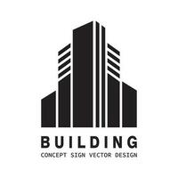 schoon gebouw logo ontwerp inspiratie vector