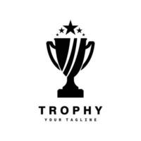 trofee vector logo icon.champions trofee logo pictogram voor winnaar award logo sjabloon