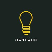 licht lamp lijn vector logo sjabloon kunst eco energie elektriciteit concept idee