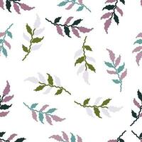 biologisch bladeren naadloos patroon. gemakkelijk stijl. botanisch achtergrond. decoratief Woud blad behang. vector
