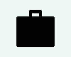 aktentas icoon. zak bagage koffer bagage bedrijf reizen kantoor suite geval vorm teken symbool zwart artwork grafisch illustratie clip art eps vector