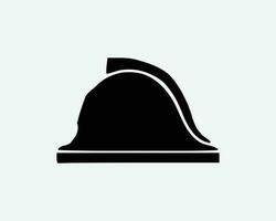 brandweerman hoed helm brandweerman brand vechter hoofd uitrusting zwart wit silhouet teken symbool icoon clip art grafisch artwork pictogram illustratie vector