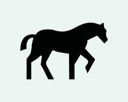 paard icoon. pony dier wild dieren in het wild boerderij ruiter sport silhouet vorm galop icoon teken symbool artwork grafisch illustratie clip art vector cricut