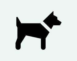 hond icoon puppy huisdier dier schattig hoektand kant visie pup hondje zwart wit silhouet symbool teken grafisch clip art artwork illustratie pictogram vector