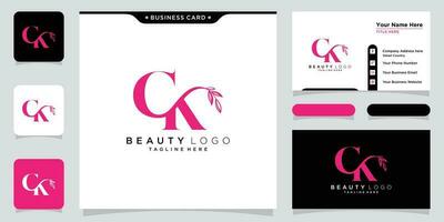 eerste brief ck luxe logo ontwerp vector