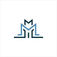 m brief logo ontwerp vector sjabloon