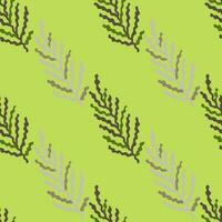 abstract zeewier achtergrond. biologisch varen bladeren naadloos patroon. gemakkelijk stijl botanisch achtergrond. vector