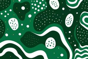 abstract groen en wit abstract patroon Aan papier, in de stijl van aboriginal kunst, bess Hamiti, afgeronde vormen, vetgedrukt, cartoonesk lijnen, marsden hartley, donker wit en donker smaragd vector