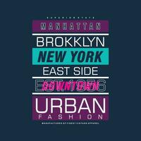 Brooklyn grafisch typografie vector, t overhemd ontwerp, illustratie, mooi zo voor gewoontjes stijl vector