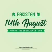 Pakistan onafhankelijkheid dag - 14 augustus Pakistaans nationaal viering Pakistan dag Pakistan geschreven in Urdu schoonschrift logo vector