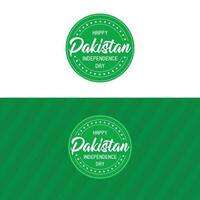 Pakistan onafhankelijkheid dag - 14 augustus Pakistaans nationaal viering Pakistan dag Pakistan geschreven in Urdu schoonschrift logo vector