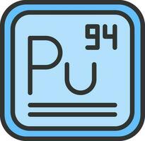 plutonium icoon vector afbeelding. geschikt voor mobiel appjes, web apps en afdrukken media.