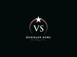 eerste luxe vs cirkel logo brief, minimaal Koninklijk ster vs logo symbool voor bedrijf vector