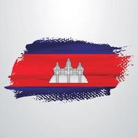 Cambodja vlag borstel vector