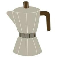 koffie machine single schattig Aan een wit achtergrond vector illustratie