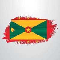 grenada vlag borstel vector