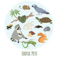 exotisch huisdieren en fauna concept vector