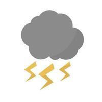 onweerswolk en bliksem icoon. slecht het weer. vector. vector