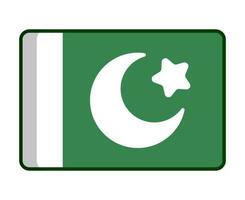 gemakkelijk Pakistaans vlag icoon. vector. vector