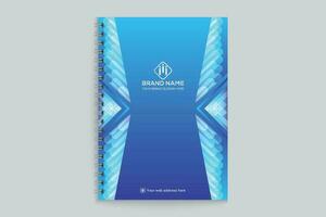 blauw kleur notitieboekje Hoes ontwerp vector