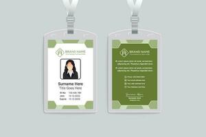 groen elegant zakelijke ID kaart kaart ontwerp vector