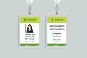 groen elegant zakelijke ID kaart kaart ontwerp vector