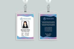 professioneel ID kaart kaart mockup vector