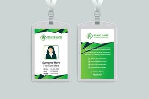 groen elegant zakelijke ID kaart kaart ontwerp vector