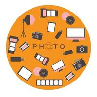 fotostudio-logo. hipster-stijl. vector