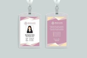 professioneel ID kaart kaart mockup vector