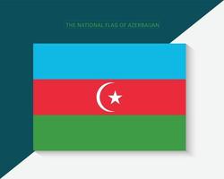 de nationale vlag van Azerbeidzjan vectorontwerp vector
