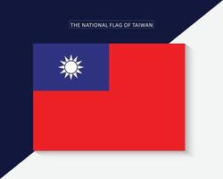 de nationale vlag van taiwan vectorontwerp vector