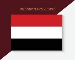 de nationale vlag van Jemen vectorontwerp vector