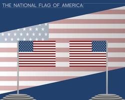 de nationale vlag van amerika vector design