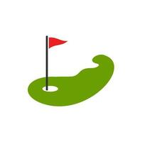 golf vlag logo sjabloon. vector illustratie icoon ontwerp