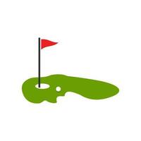 golf vlag logo sjabloon. vector illustratie icoon ontwerp