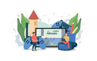 game designer platte concept vectorillustratie vector