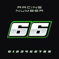 racing aantal vector ontwerp sjabloon 66